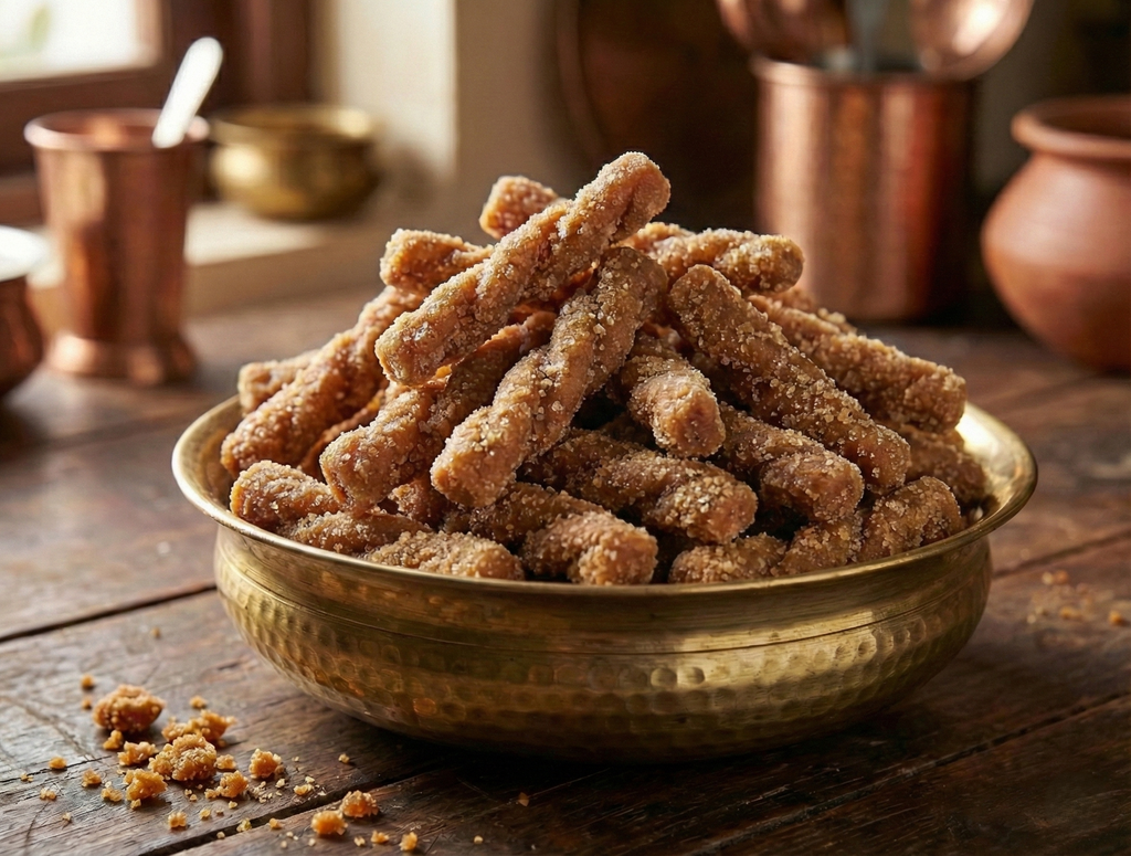 Gurer Goja (Jaggery Coated Goja)