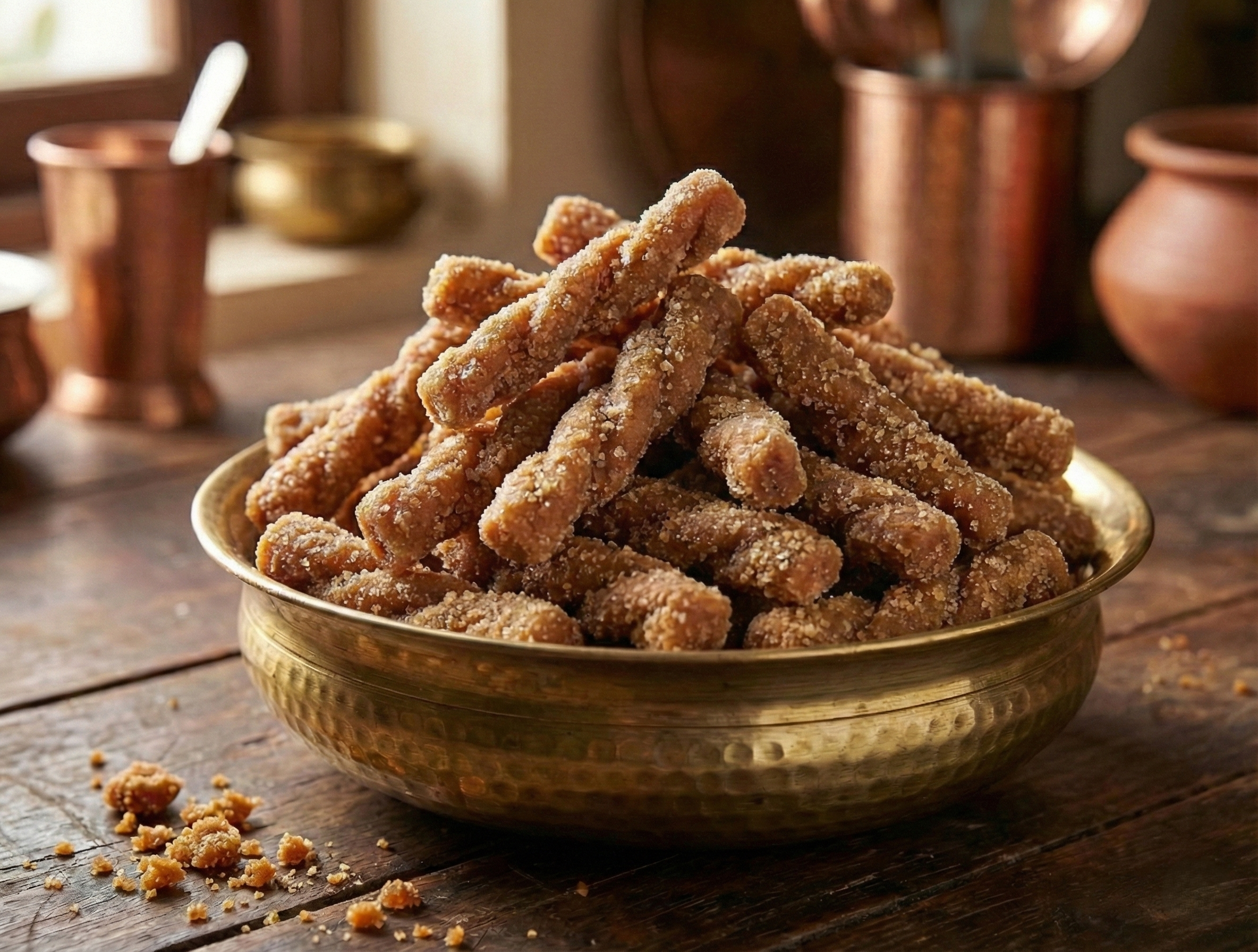 Gurer Goja (Jaggery Coated Goja)