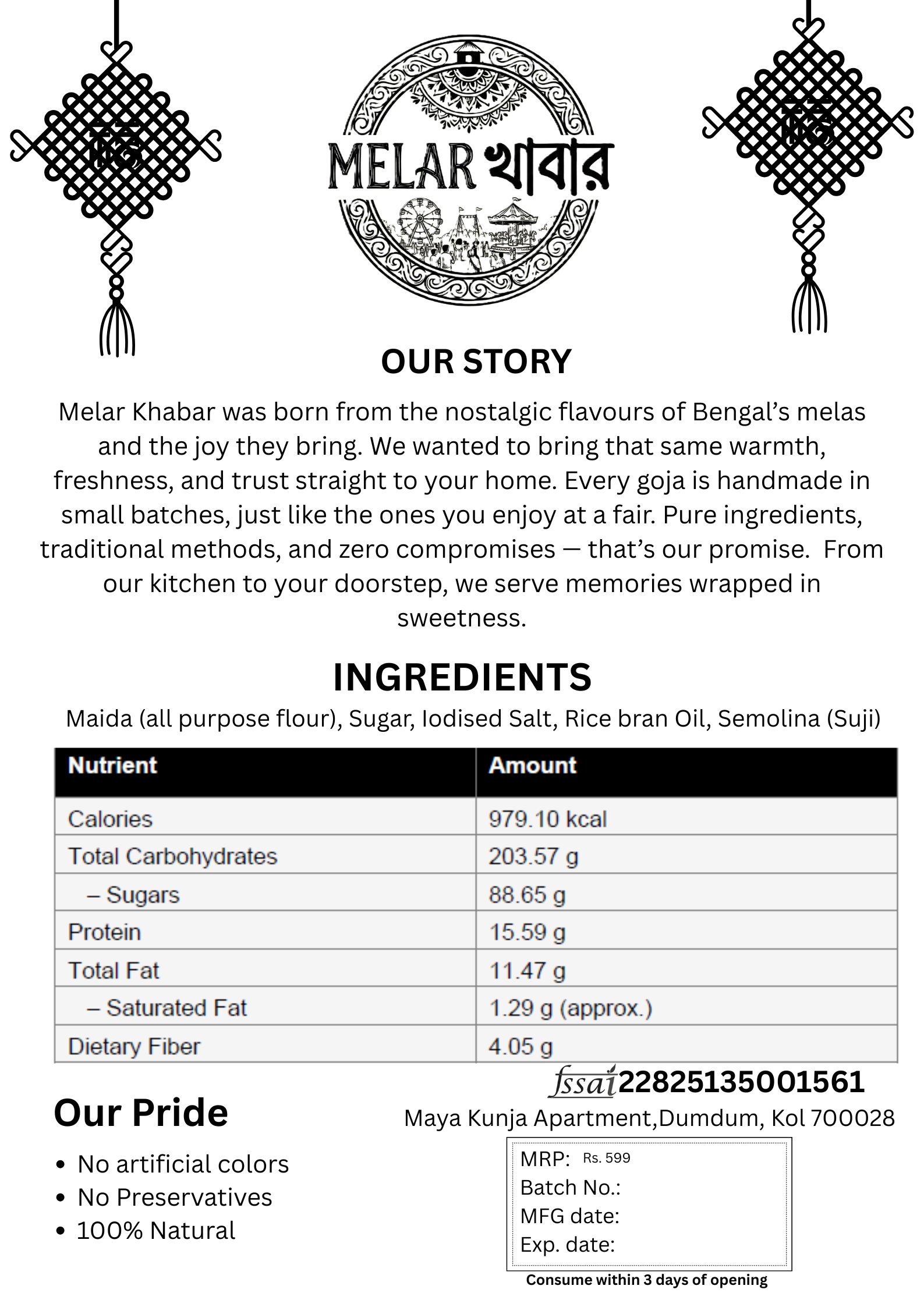 Chinir Goja (Shakkar Para) -Delicious Sugar Coated Goja Treats