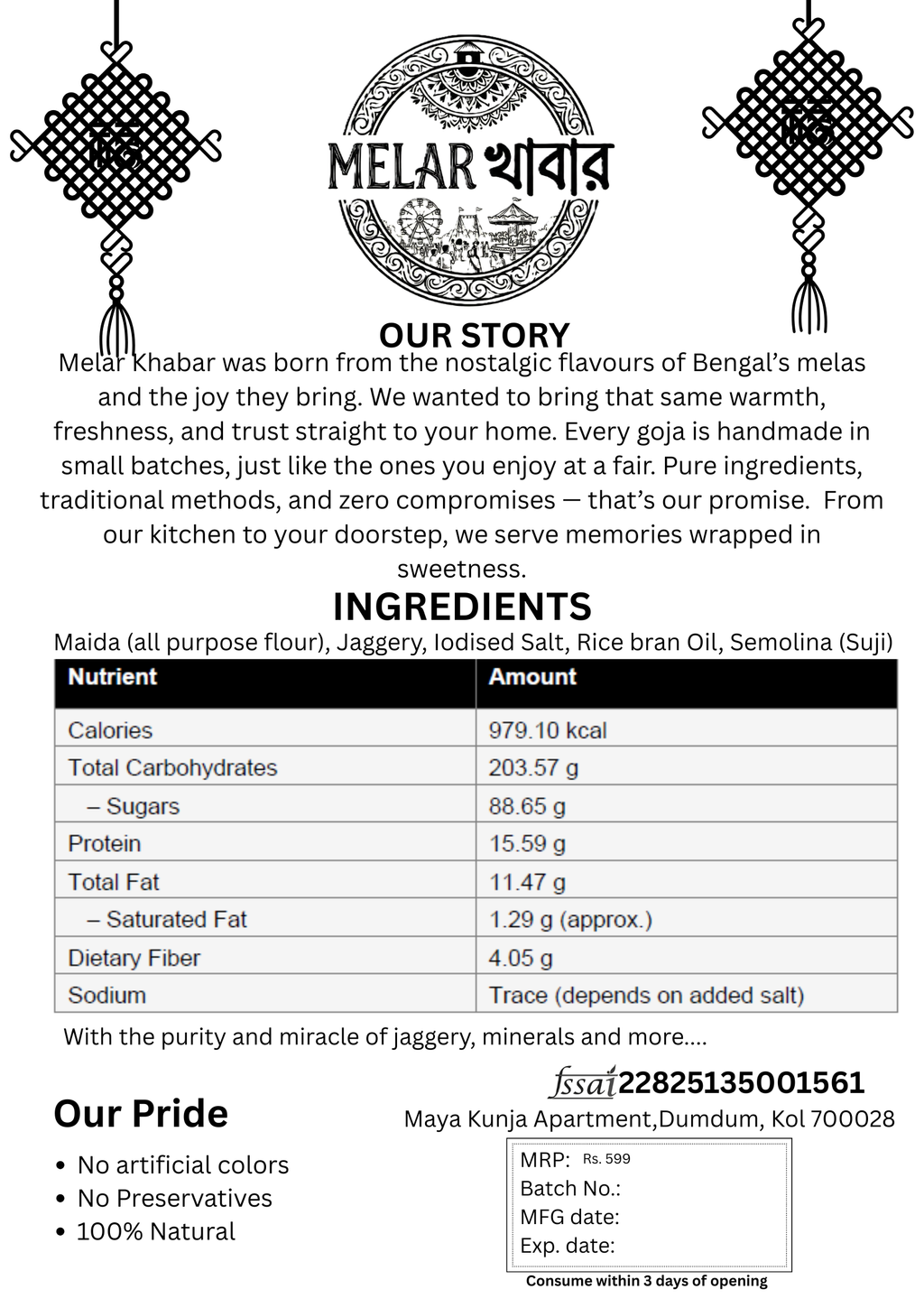 Gurer Goja (Gur Para)- Delicious Jaggery Coated Goja treats