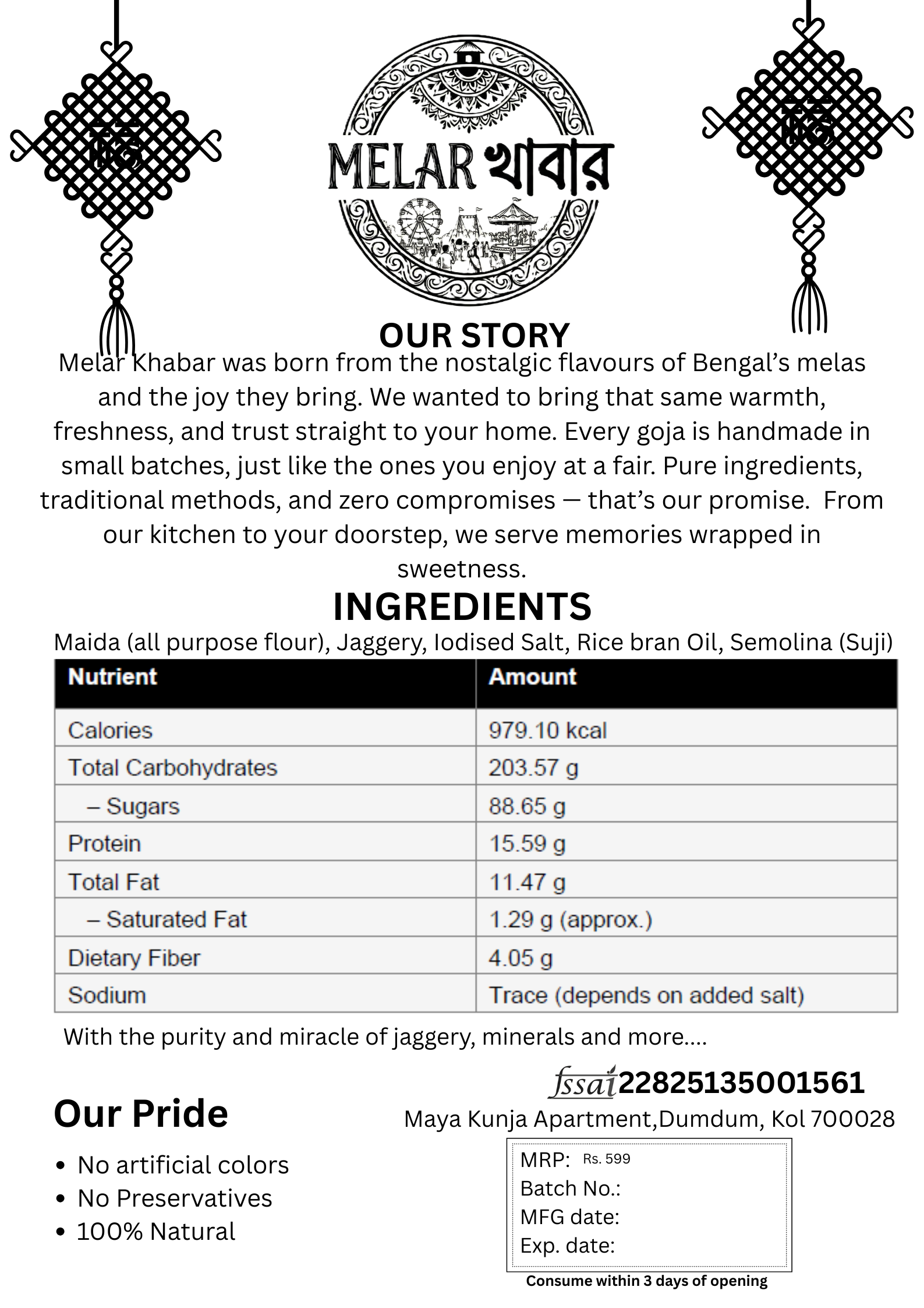 Gurer Goja (Gur Para)- Delicious Jaggery Coated Goja treats